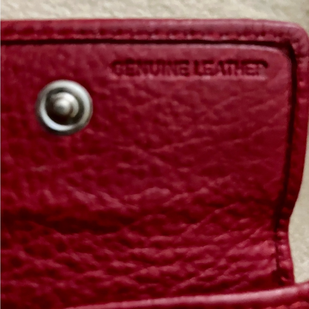 Hemanuel Coin Purse Made in Italy Red Leather - Picture 4 of 10